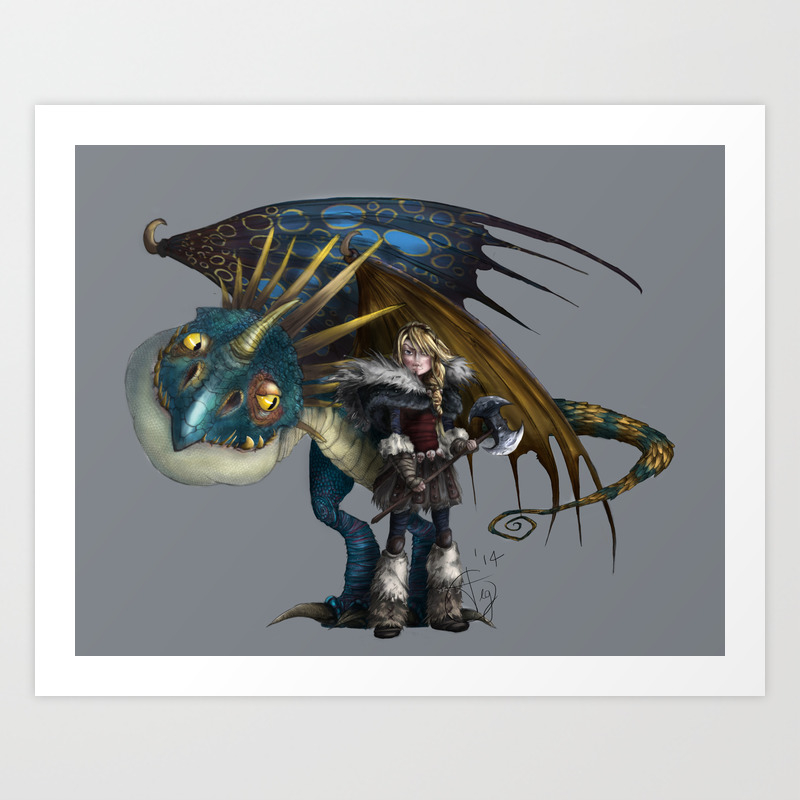 Astrid Stormfly How To Train Your Dragon 2 Art Print By Gretatraldi Society6 Another free fantasy for beginners step by step drawing video tutorial. astrid stormfly how to train your dragon 2 art print by gretatraldi