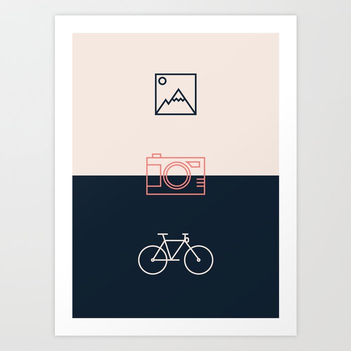 Ride and take pictures Art Print