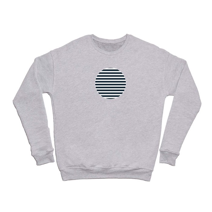 Stripes - Navy + White Crewneck Sweatshirt