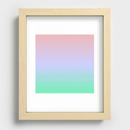 OMBRE  PASTEL IRIDESCENT COLOR RAINBOW Recessed Framed Print
