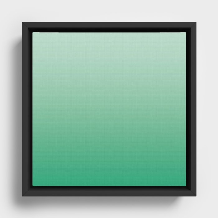 Color in frame Aqua Green Framed Canvas