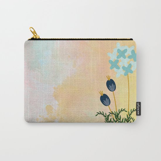 Acuarela Blue Flower 2 Carry-All Pouch