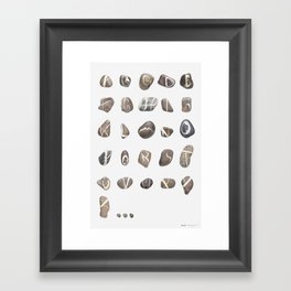 Real Stones Font A to Z Framed Art Print