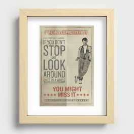 Life Moves Pretty Fast Recessed Framed Print
