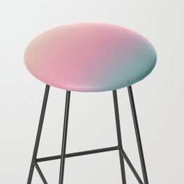 Ombre gradient illustration pink yellow blue colors Bar Stool