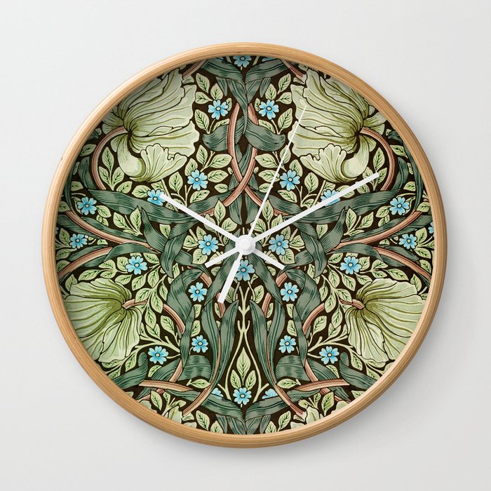Pimpernel by William Morris Wall Clock