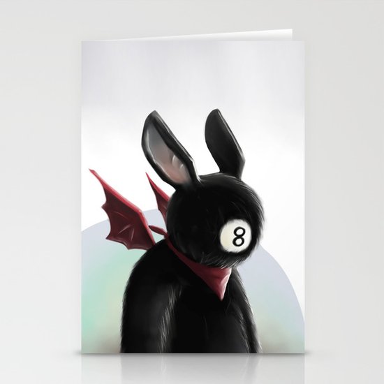 Eightball demon Stationery Cards