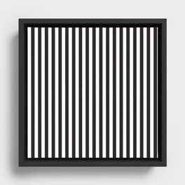 Black lines Framed Canvas