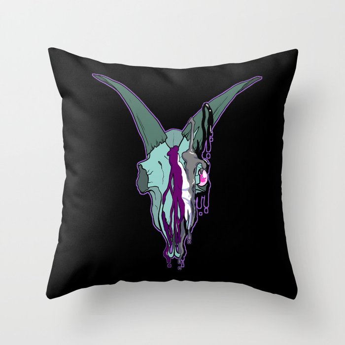 Asexuality Pride Goat Throw Pillow