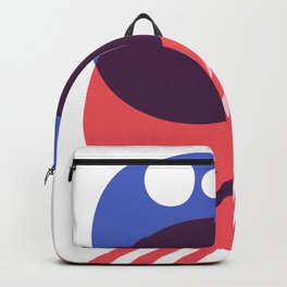 Interplanetary Abstract Backpack | Redcircle, Abstractart, Overlapping, Painting, Graphicillustration, Scientist, Touching, Twobodies, Redstripes, Planets 
