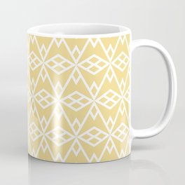 Yellow and White Diamond Line Shape Pattern Pairs DE 2022 Popular Color Gatsby Glitter DET496 Mug