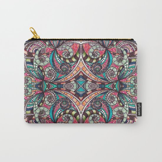 Drawing Floral Zentangle G237 Carry-All Pouch