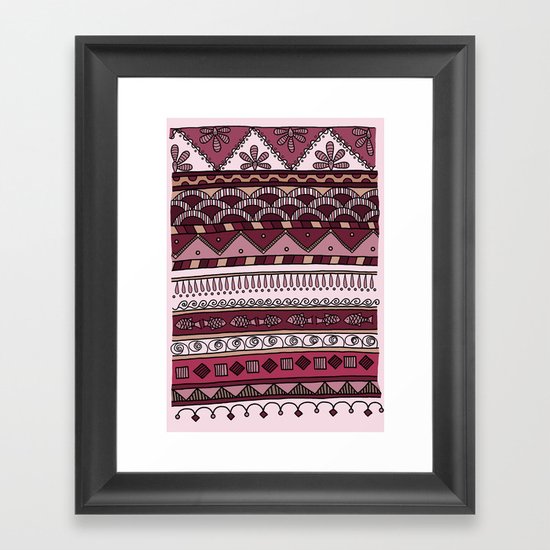 Yzor pattern 004 lilac Framed Art Print