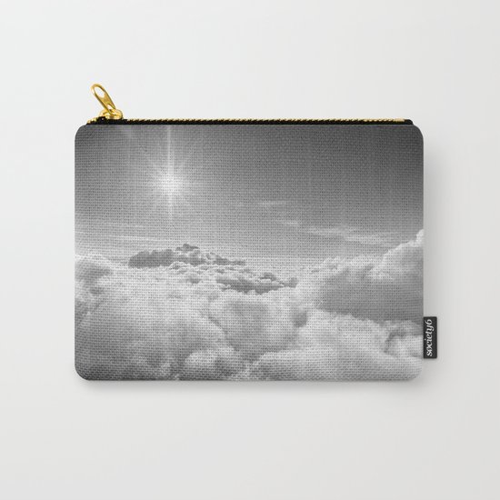 Clouds Gray & White Carry-All Pouch