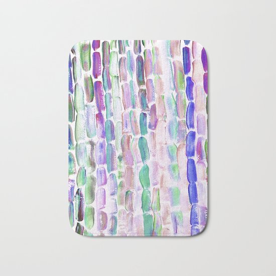 Purple and Green Sugarcane, Greenery Bath Mat