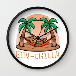 Gin Chilla Chinchilla hammock Wall Clock