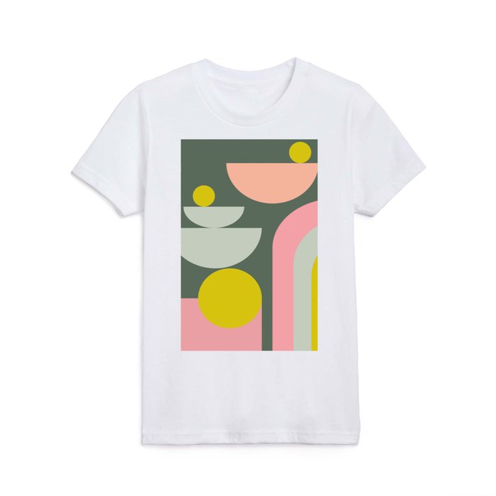 Mod Pastel Shapes Kids T Shirt