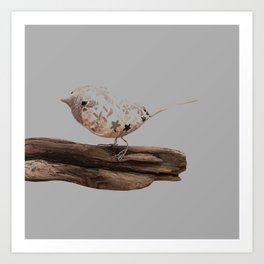 Fabric Bird Art Print
