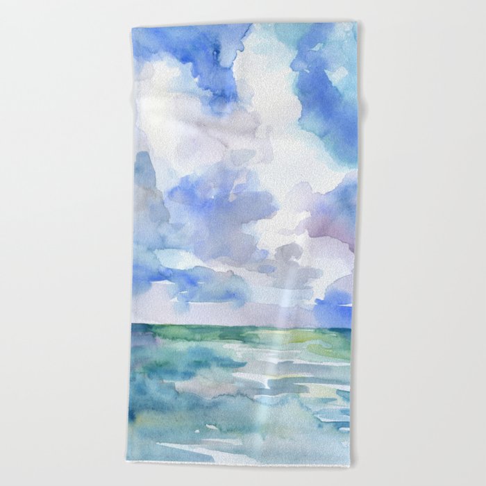 Abstract Ocean Watercolor Beach Towel By Susanwindsor Society6