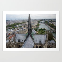 Rooftop of Notre Dame Art Print