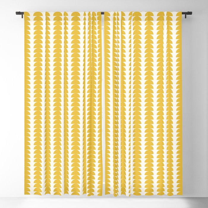 Maude Pattern - Golden Yellow Blackout Curtain