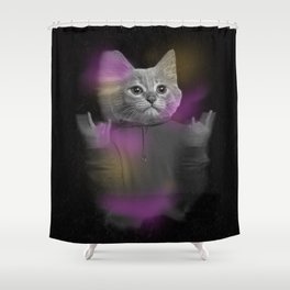 Cat Head Human Shower Curtain