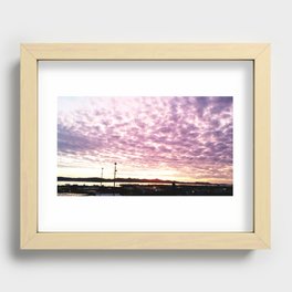 Purple Sky waves Recessed Framed Print