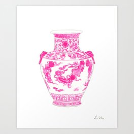 Pink Ginger Jar 1 Art Print