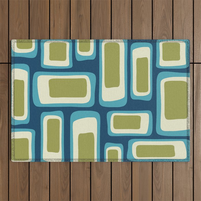 Mid Century Modern Abstract Composition 858 Outdoor Rug