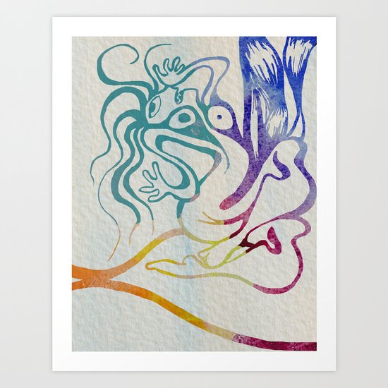 Screaming Girl Art Print