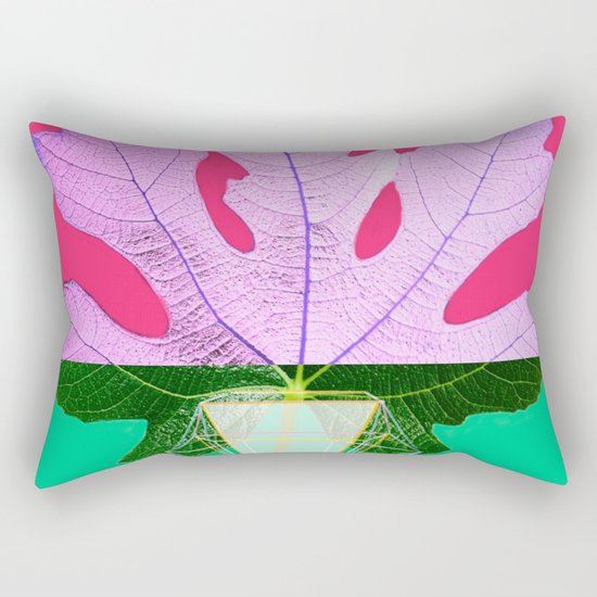 Fig Leaf Diamond Christmas Half and Half Rectangular Pillow