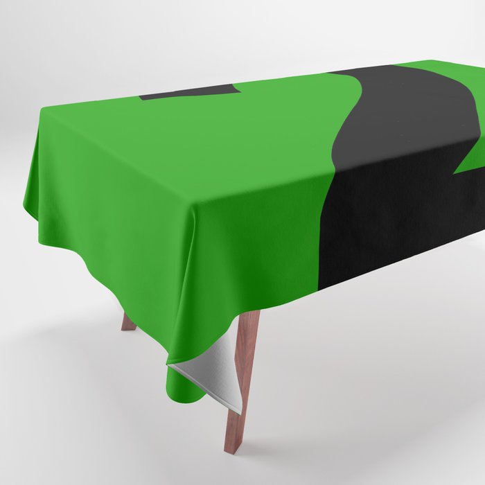 Number 2 (Black & Green) Tablecloth