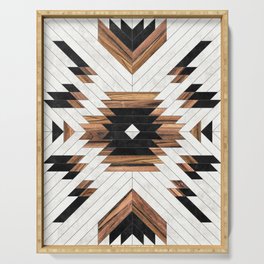 Urban Tribal Pattern No.5 - Aztec - Concrete and Wood Serving Tray