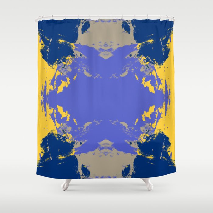 Colorful Abstract Retro Art Pattern - Hisayo Shower Curtain