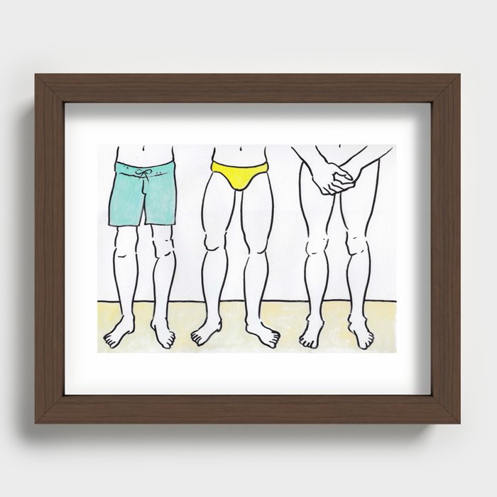 Swim shorts Recessed Framed Print