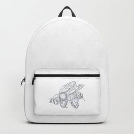 Honey Bee Line Drawing Backpack | Collective, Olenaart, Pollinate, Bee, Sketch, Insect, Nest, Detail, Lenaowens, Honey 