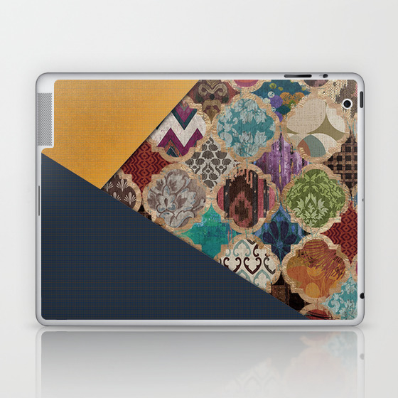 N11 Vintage Traditional Moroccan Artwork Mixed With Modern Colored Touch Laptop Ipad Skin By Arteresting Society6