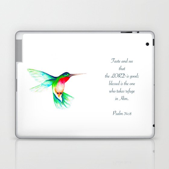 hummingbird watercolour Laptop & iPad Skin