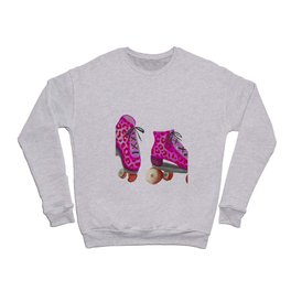 Pink Spotted Roller Skates Crewneck Sweatshirt