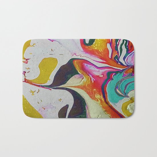 marble red&gold Bath Mat