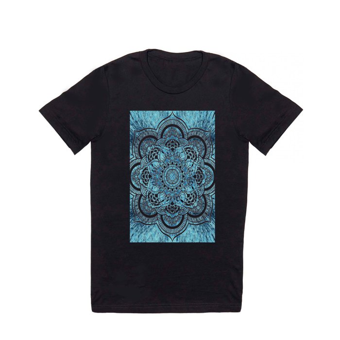 Mandala Aqua Turquoise Colorburst T Shirt