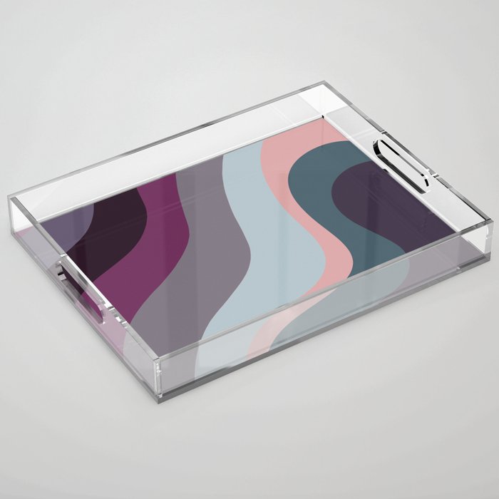 Swirl pattern modern abstract color Acrylic Tray