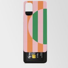 Striped Circle Bold Geometric Orange Pink Green Android Card Case