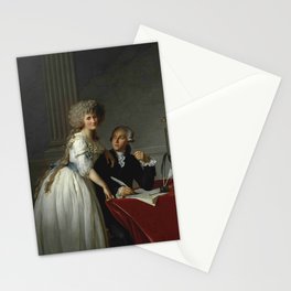 David, Lavoisier and his wife Stationery Card