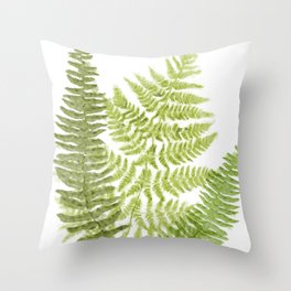 Fresh Fern II Modern Botanical  Throw Pillow
