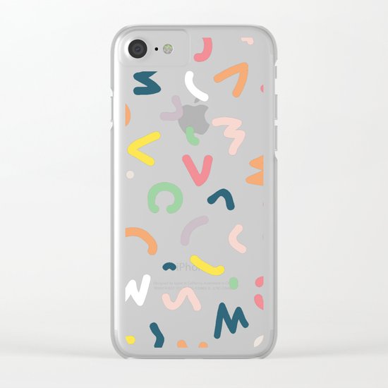 Neon Lights Clear iPhone Case