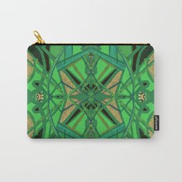 Art Deco Stained Glass Green  Carry-All Pouch