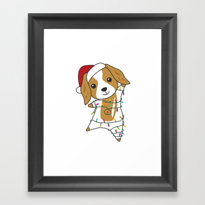 Cocker Spaniel Christmas Dog Winter Animals Dogs Framed Art Print