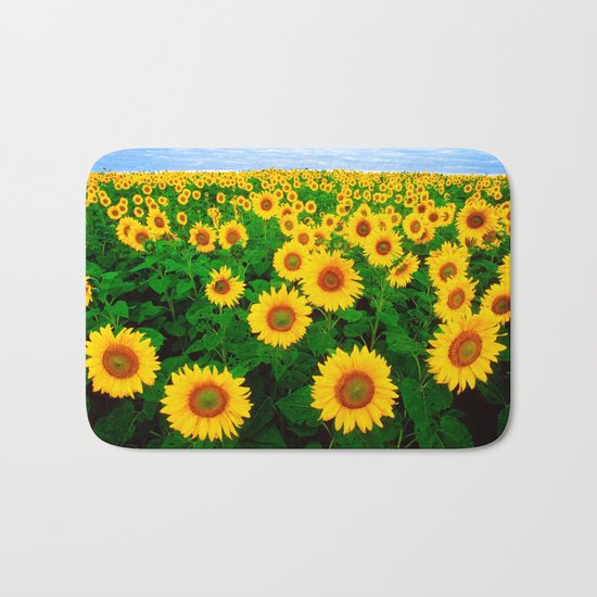 Sunflower art decoration ideas best design Bath Mat