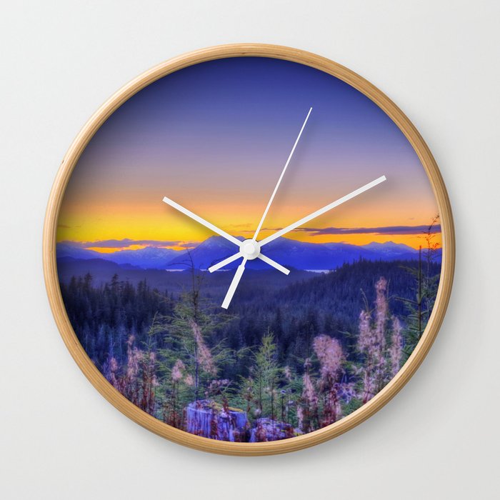 Hoonah Sunset Wall Clock